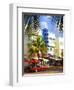 Ocean Drive, South Beach, Miami Beach, Florida, USA-Angelo Cavalli-Framed Photographic Print