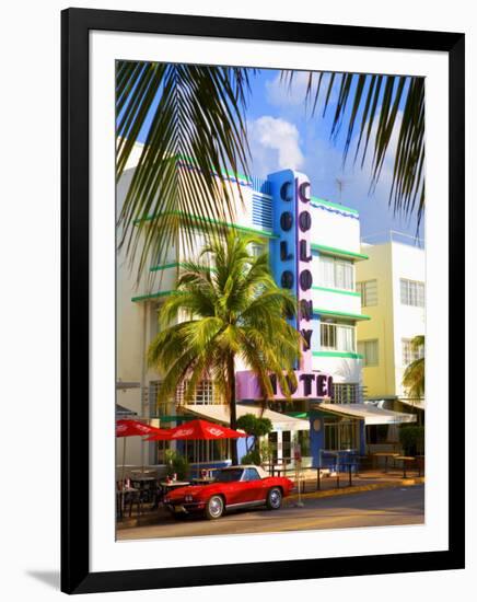 Ocean Drive, South Beach, Miami Beach, Florida, USA-Angelo Cavalli-Framed Photographic Print