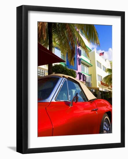 Ocean Drive, South Beach, Miami Beach, Florida, USA-Angelo Cavalli-Framed Photographic Print