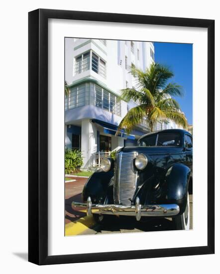 Ocean Drive, South Beach, Miami Beach, Florida, USA-Fraser Hall-Framed Photographic Print