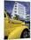 Ocean Drive with Classic Hot Rod, South Beach, Miami, Florida, USA-Robin Hill-Mounted Premium Photographic Print