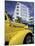 Ocean Drive with Classic Hot Rod, South Beach, Miami, Florida, USA-Robin Hill-Mounted Photographic Print