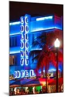 Ocean Drive with the Colony Hotel by Night - Miami Beach - Florida - USA-Philippe Hugonnard-Mounted Premium Photographic Print