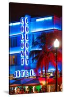 Ocean Drive with the Colony Hotel by Night - Miami Beach - Florida - USA-Philippe Hugonnard-Stretched Canvas