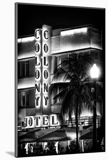 Ocean Drive with the Colony Hotel by Night - Miami Beach - Florida - USA-Philippe Hugonnard-Mounted Photographic Print