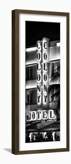 Ocean Drive with the Colony Hotel by Night - Miami Beach-Philippe Hugonnard-Framed Photographic Print