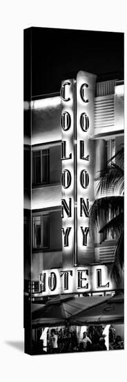 Ocean Drive with the Colony Hotel by Night - Miami Beach-Philippe Hugonnard-Stretched Canvas