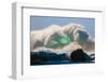 Ocean Explosion-Gigantic storm surf breaking off the Na Pali coast of Kauai, Hawaii-Mark A Johnson-Framed Photographic Print