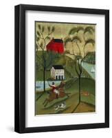 Ocean Fox Hunt Cheryl Bartley-Cheryl Bartley-Framed Giclee Print