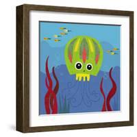 Ocean Friends, Jenny-Jenn Ski-Framed Art Print