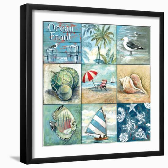 Ocean Front - Nine Square-Gregory Gorham-Framed Art Print