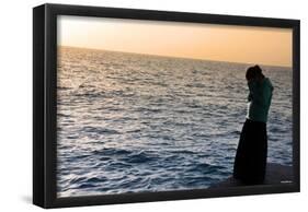 Ocean (Girl Praying) Art Poster Print-null-Framed Poster