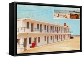 Ocean Glow Motel-null-Framed Stretched Canvas