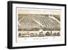 Ocean Grove, New Jersey - Panoramic Map-Lantern Press-Framed Premium Giclee Print