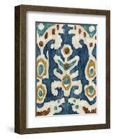 Ocean Ikat III-Chariklia Zarris-Framed Art Print