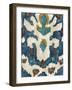 Ocean Ikat IV-Chariklia Zarris-Framed Art Print