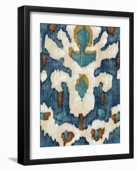 Ocean Ikat IV-Chariklia Zarris-Framed Art Print