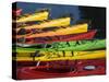 Ocean Kayaks, Rockport Harbour, Rockport, Cape Ann, Massachusetts, USA-Walter Bibikow-Stretched Canvas