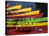 Ocean Kayaks, Rockport Harbour, Rockport, Cape Ann, Massachusetts, USA-Walter Bibikow-Stretched Canvas