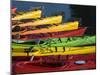 Ocean Kayaks, Rockport Harbour, Rockport, Cape Ann, Massachusetts, USA-Walter Bibikow-Mounted Premium Photographic Print