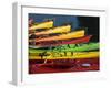 Ocean Kayaks, Rockport Harbour, Rockport, Cape Ann, Massachusetts, USA-Walter Bibikow-Framed Photographic Print