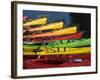 Ocean Kayaks, Rockport Harbour, Rockport, Cape Ann, Massachusetts, USA-Walter Bibikow-Framed Photographic Print