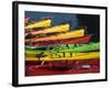 Ocean Kayaks, Rockport Harbour, Rockport, Cape Ann, Massachusetts, USA-Walter Bibikow-Framed Photographic Print