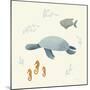 Ocean Life Sea Turtle-Becky Thorns-Mounted Art Print