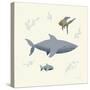 Ocean Life Shark-Becky Thorns-Stretched Canvas