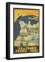 Ocean Liner Advertisement-null-Framed Art Print