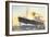 Ocean Liner Europa with Tugboat-null-Framed Art Print