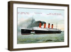 Ocean Liner RMS Lusitania, 20th Century-null-Framed Giclee Print