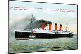 Ocean Liner RMS Lusitania, 20th Century-null-Mounted Giclee Print