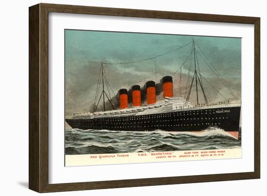 Ocean Liner RMS Mauretania-null-Framed Art Print