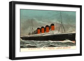 Ocean Liner RMS Mauretania-null-Framed Art Print