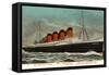 Ocean Liner RMS Mauretania-null-Framed Stretched Canvas