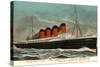 Ocean Liner RMS Mauretania-null-Stretched Canvas