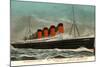 Ocean Liner RMS Mauretania-null-Mounted Art Print