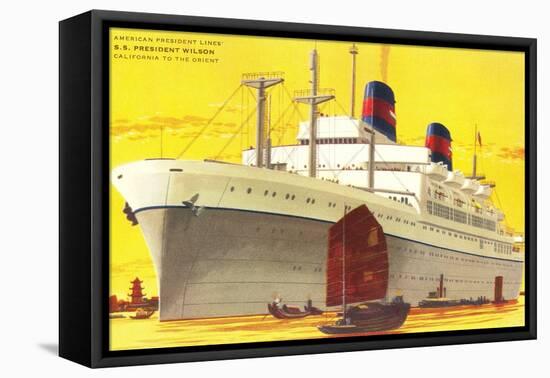 Ocean Liner SS President Wilson-null-Framed Stretched Canvas