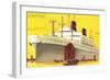 Ocean Liner SS President Wilson-null-Framed Art Print