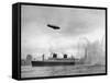 Ocean Liner the SS America Sailing into New York Harbor-null-Framed Stretched Canvas