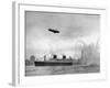 Ocean Liner the SS America Sailing into New York Harbor-null-Framed Photographic Print