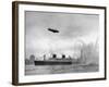 Ocean Liner the SS America Sailing into New York Harbor-null-Framed Photographic Print