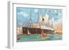 Ocean Liner White Star Line Arabic-null-Framed Art Print