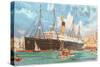 Ocean Liner White Star Line Arabic-null-Stretched Canvas