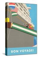 Ocean Liner-Found Image Press-Stretched Canvas