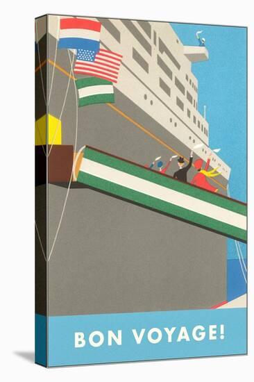 Ocean Liner-Found Image Press-Stretched Canvas