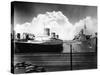 Ocean Liners in New York Port-null-Stretched Canvas