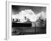 Ocean Liners in New York Port-null-Framed Photographic Print