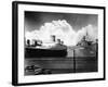 Ocean Liners in New York Port-null-Framed Photographic Print